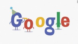 装飾されたGoogleのロゴマーク